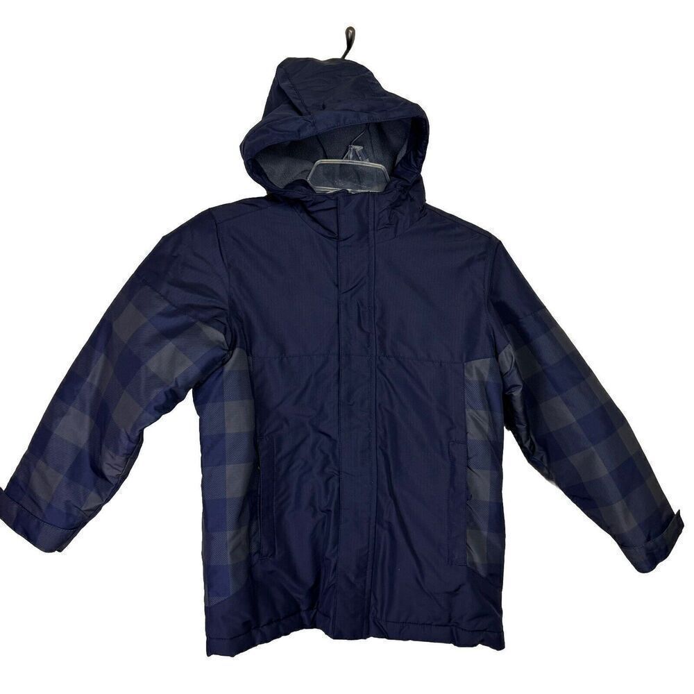 Place‎ Boy's jacket Size M (7/8) Blue Winter Hooded excellent condition zip